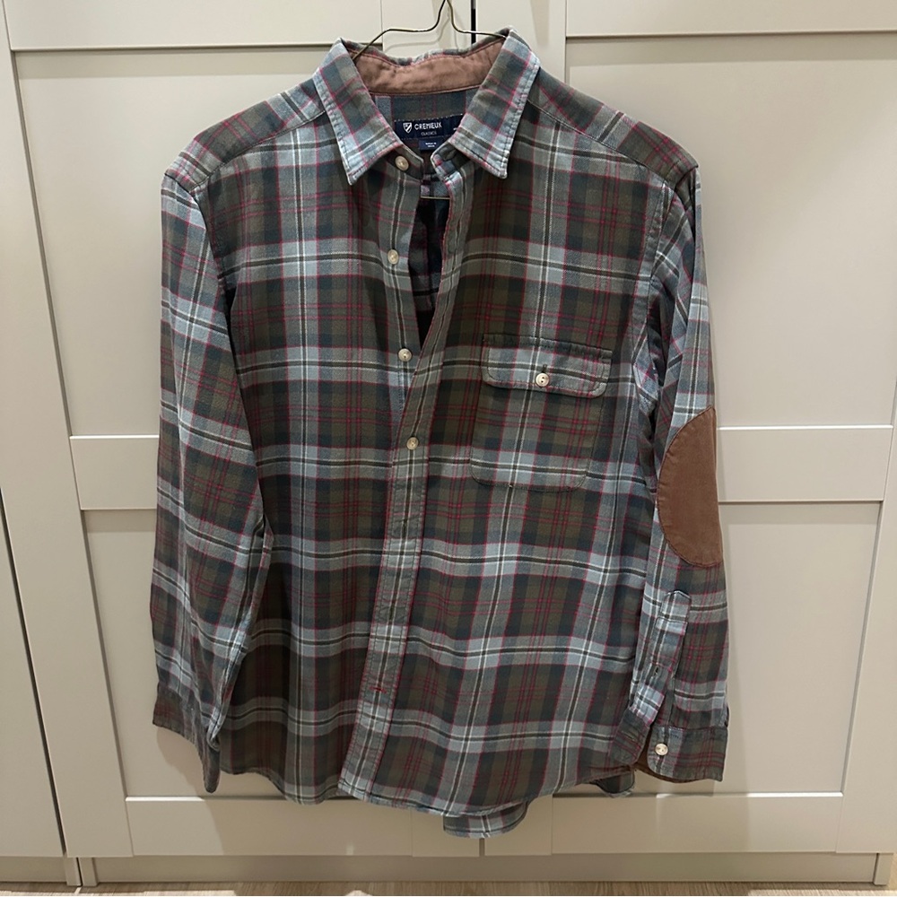 Daniel Cremieux Plaid Shirt with Brown Elbow Patches